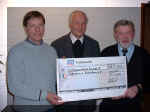 Scheck�bergabe an Thomas M�ller 17.4.2002